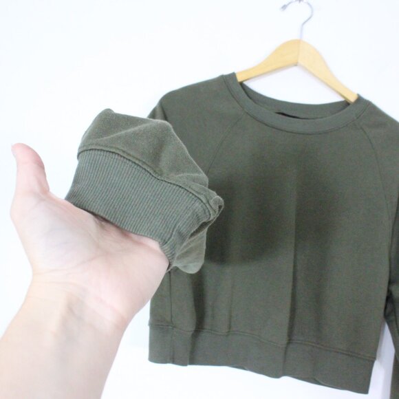 *NOBO No Boundaries Khaki Green Crew Neck Long Sleeve - Picture 5 of 7